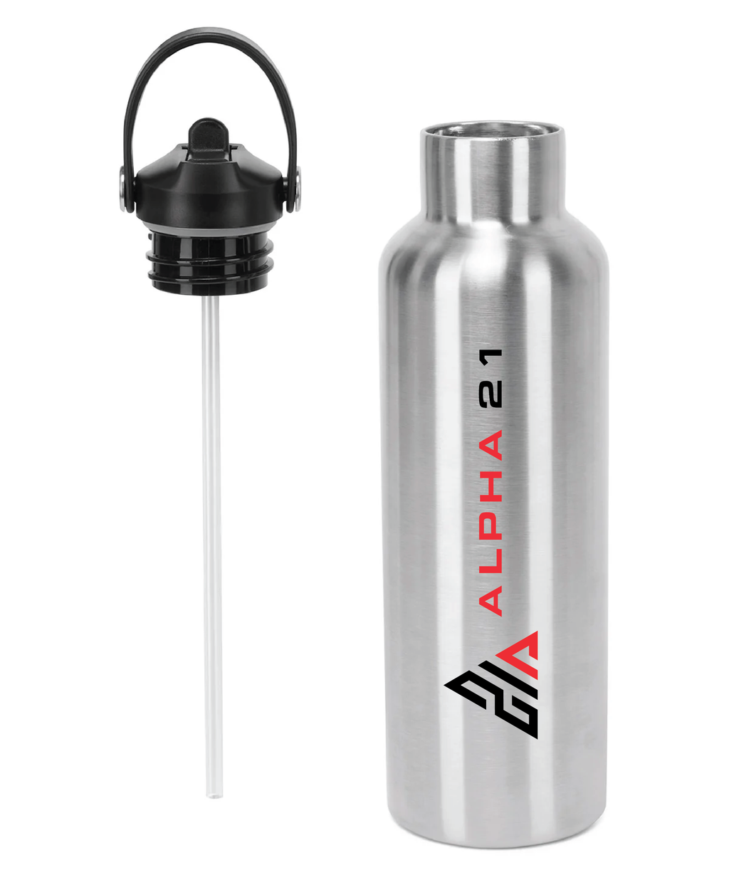 Sports Water Bottle with Flip Up Straw (Alpha 21)